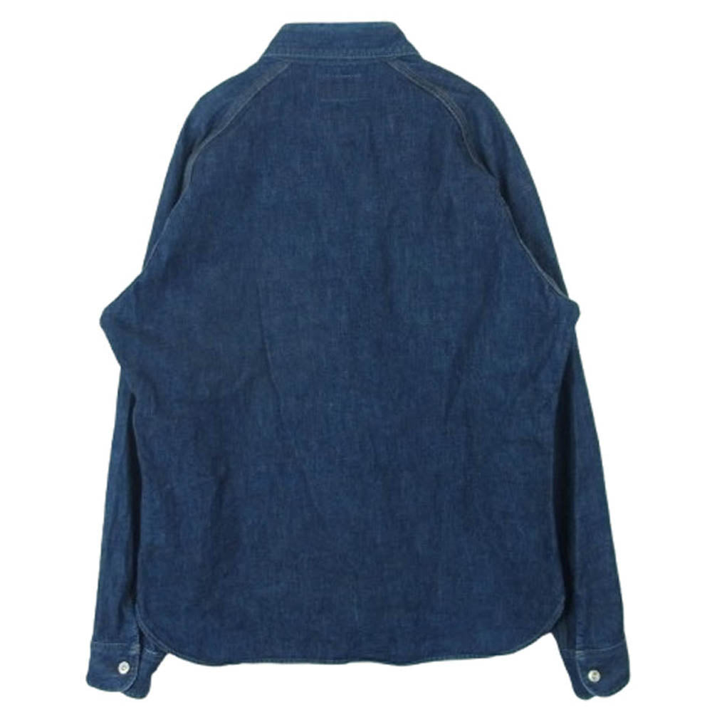 デラックスウエア DENIM SHIRT 40s デニム ワーク シャツ インディゴブルー系【中古】