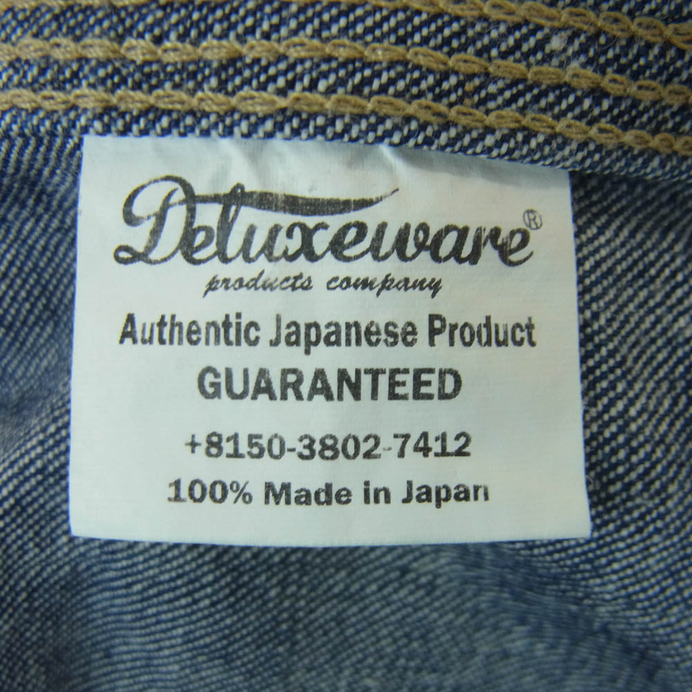 デラックスウエア DENIM SHIRT 40s デニム ワーク シャツ インディゴブルー系【中古】