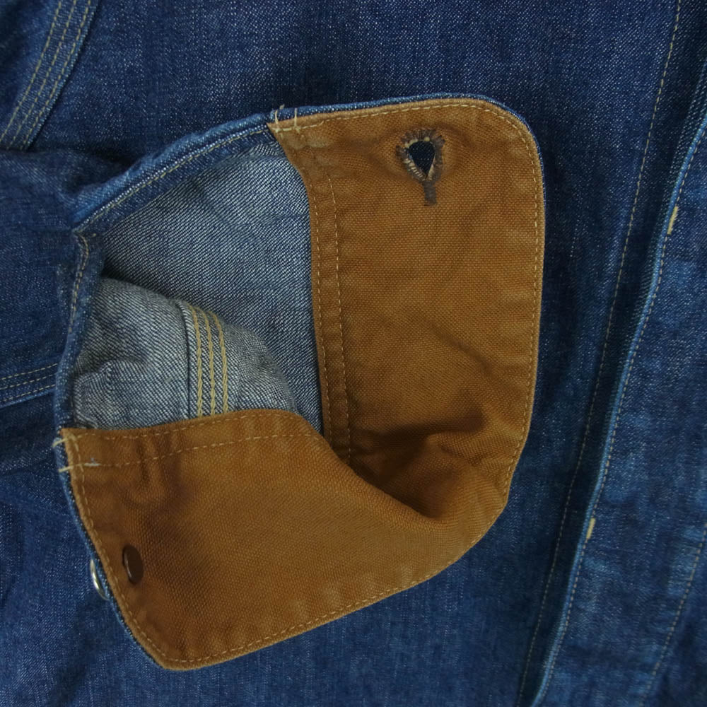 デラックスウエア DENIM SHIRT 40s デニム ワーク シャツ インディゴブルー系【中古】