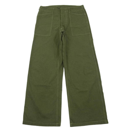 Buzz Rickson's バズリクソンズ BR42534 U.S. MARINE CORPS M-1941 HERRINGBONE PANTS M-4 1ユーティリティー トラウザース ミリタリー パンツ グリーン系 34【中古】