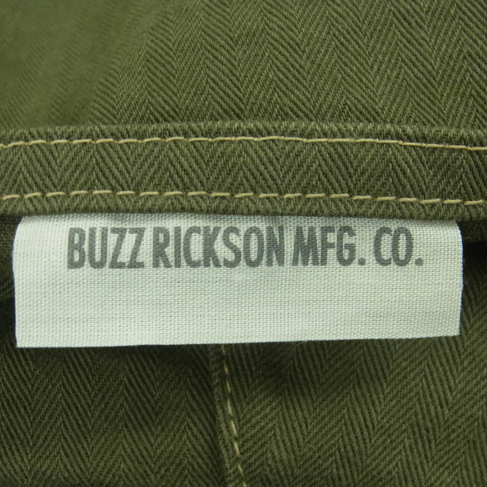 Buzz Rickson's バズリクソンズ BR42534 U.S. MARINE CORPS M-1941 HERRINGBONE PANTS M-4 1ユーティリティー トラウザース ミリタリー パンツ グリーン系 34【中古】