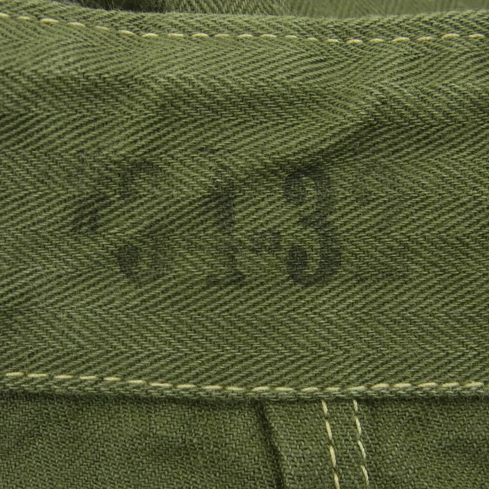 Buzz Rickson's バズリクソンズ BR42534 U.S. MARINE CORPS M-1941 HERRINGBONE PANTS M-4 1ユーティリティー トラウザース ミリタリー パンツ グリーン系 34【中古】