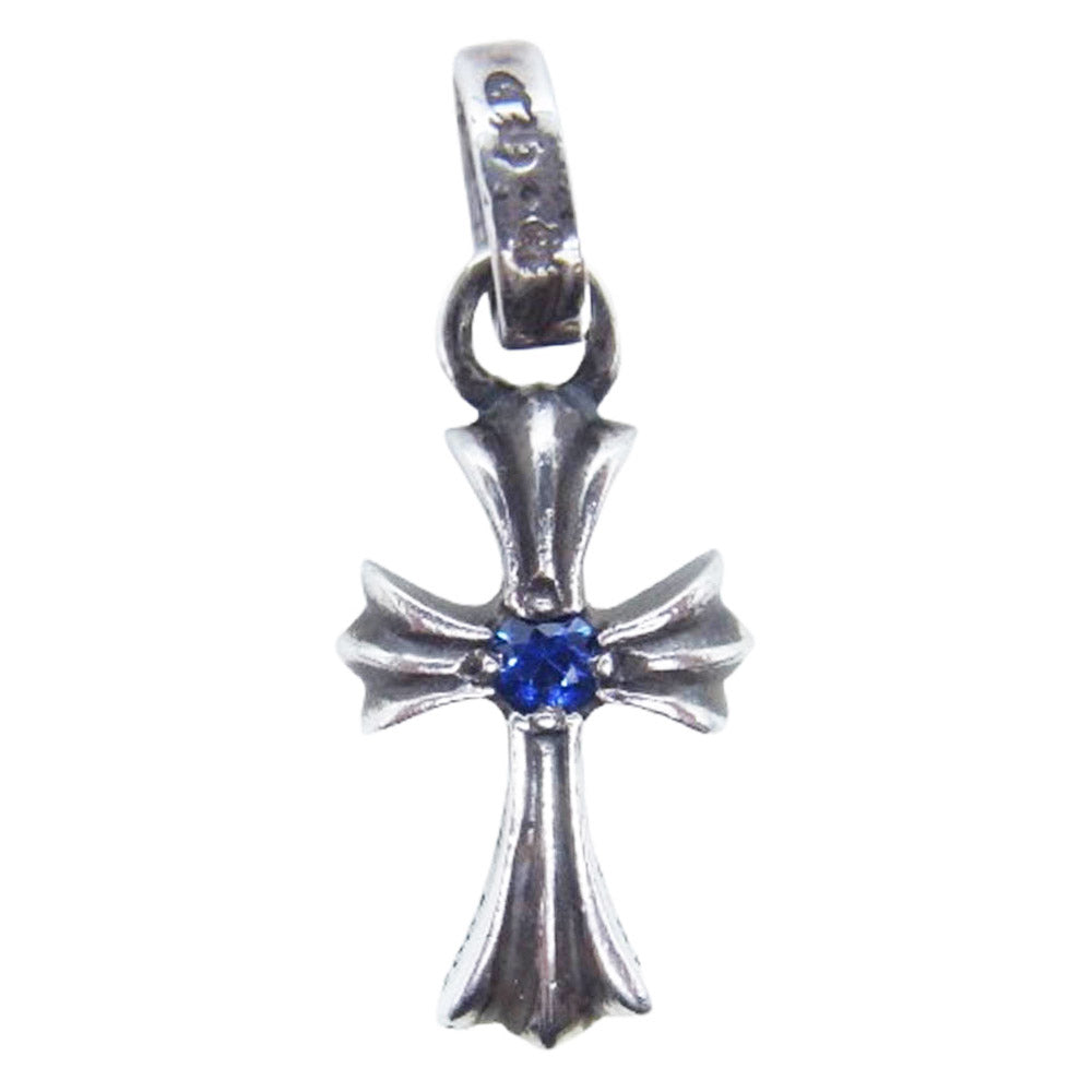 CHROME HEARTS クロムハーツ（原本無） CRS BBYFAT SAP ベイビーファット チャーム 両面1Pサファイヤ ペンダントトップ シルバー系【中古】