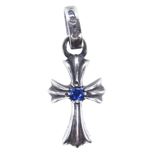 CHROME HEARTS クロムハーツ（原本無） CRS BBYFAT SAP ベイビーファット チャーム 両面1Pサファイヤ ペンダントトップ シルバー系【中古】