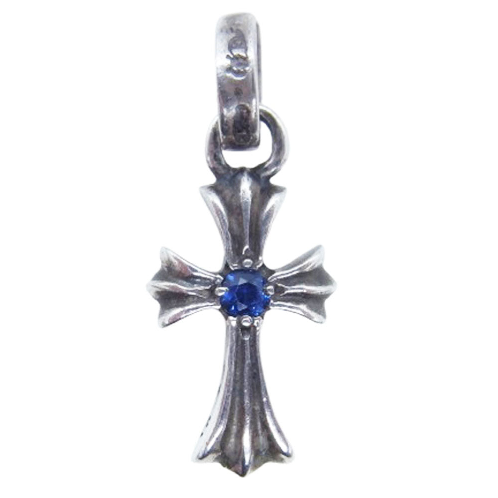 CHROME HEARTS クロムハーツ（原本無） CRS BBYFAT SAP ベイビーファット チャーム 両面1Pサファイヤ ペンダントトップ シルバー系【中古】