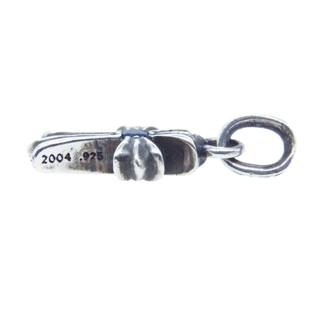 CHROME HEARTS クロムハーツ（原本無） CRS BBYFAT SAP ベイビーファット チャーム 両面1Pサファイヤ ペンダントトップ シルバー系【中古】