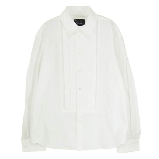 NUMBER(N)INE ナンバーナイン F08-NS013 レギュラカラー ピンタック 長袖 ドレス シャツ ホワイト系 4【中古】