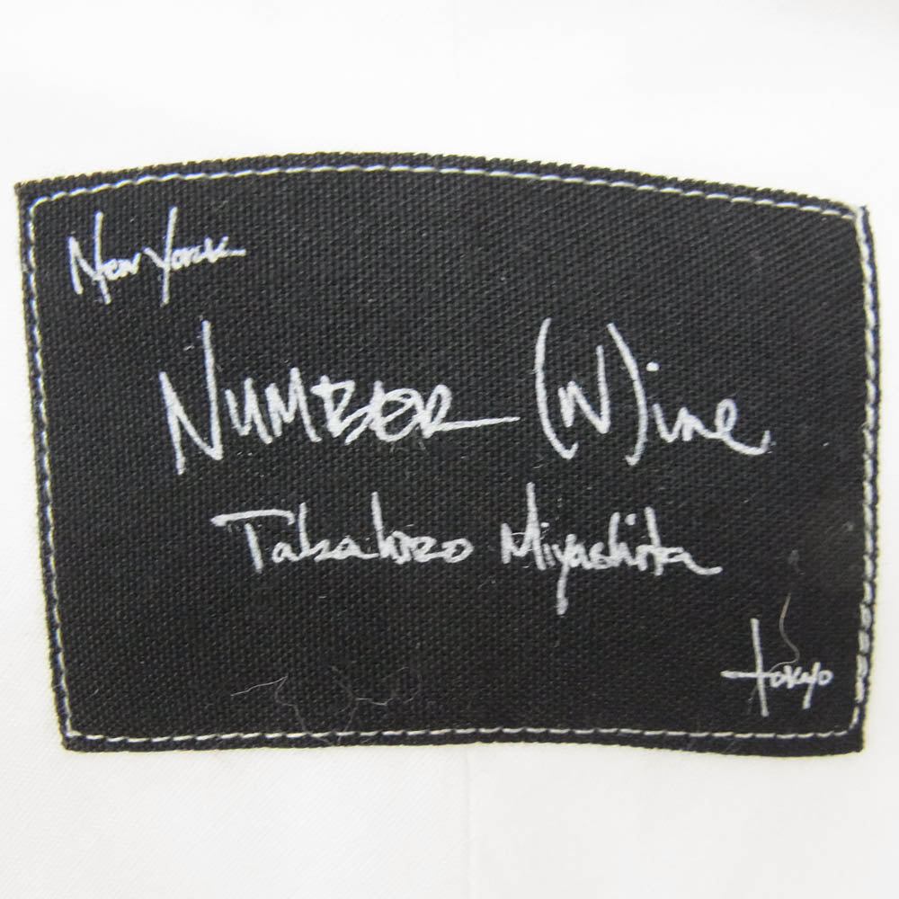 NUMBER(N)INE ナンバーナイン F08-NS013 レギュラカラー ピンタック 長袖 ドレス シャツ ホワイト系 4【中古】