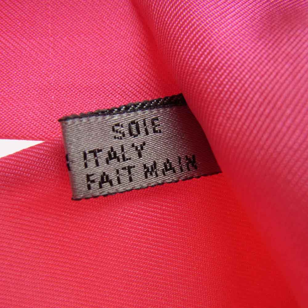 DIOR HOMME ディオールオム シルク ミッツァ ナロースカーフ ピンク系【中古】