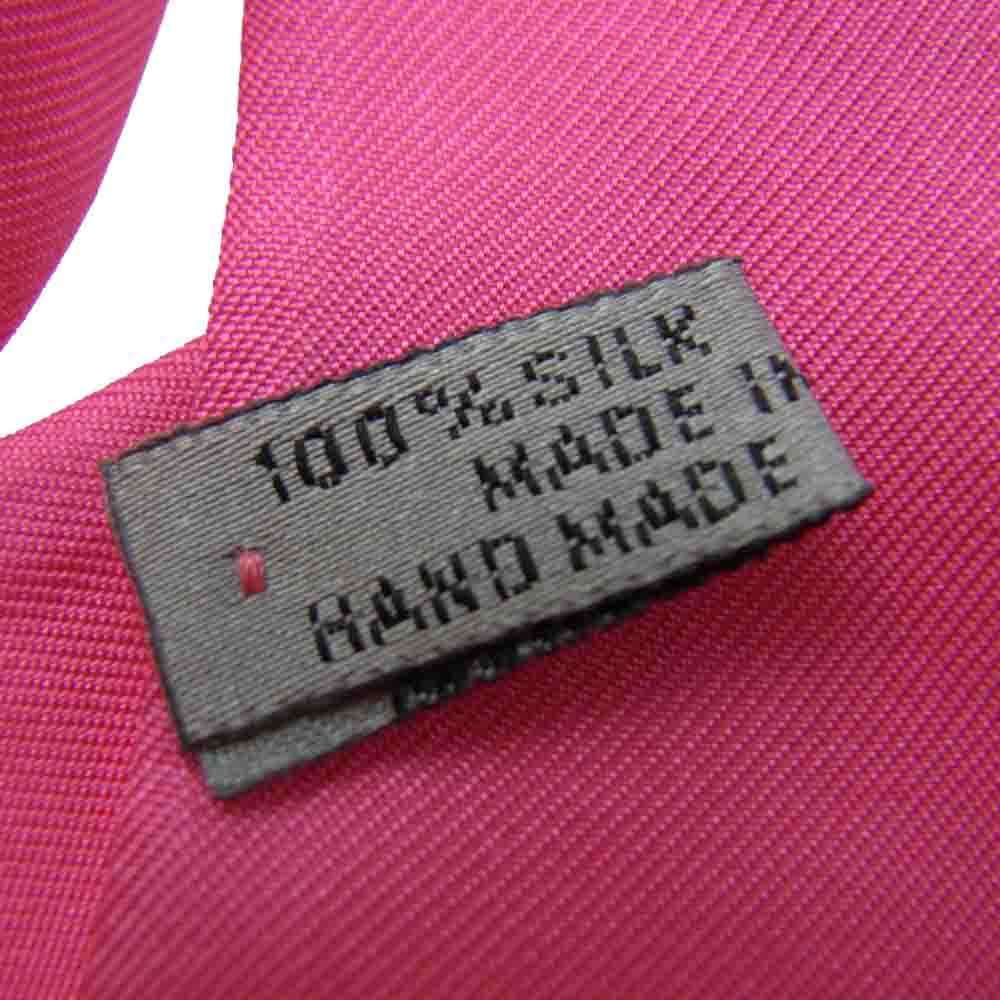 DIOR HOMME ディオールオム シルク ミッツァ ナロースカーフ ピンク系【中古】