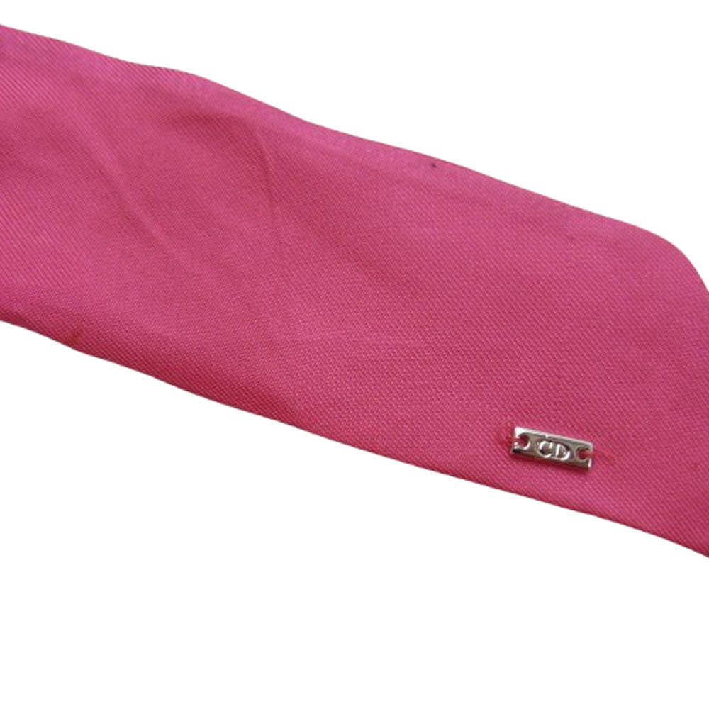 DIOR HOMME ディオールオム シルク ミッツァ ナロースカーフ ピンク系【中古】