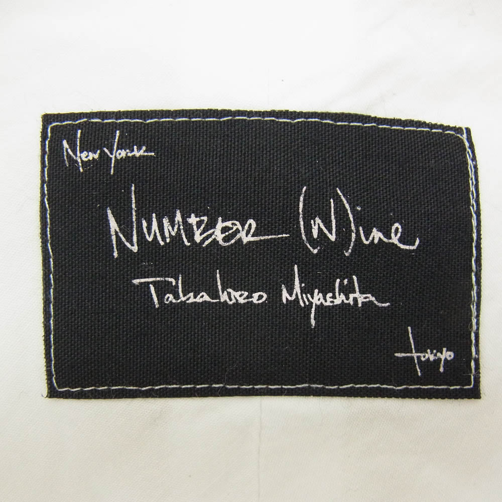 NUMBER(N)INE ナンバーナイン レギュラカラー ピンタック 長袖 ロング ドレス シャツ ホワイト系 3【中古】