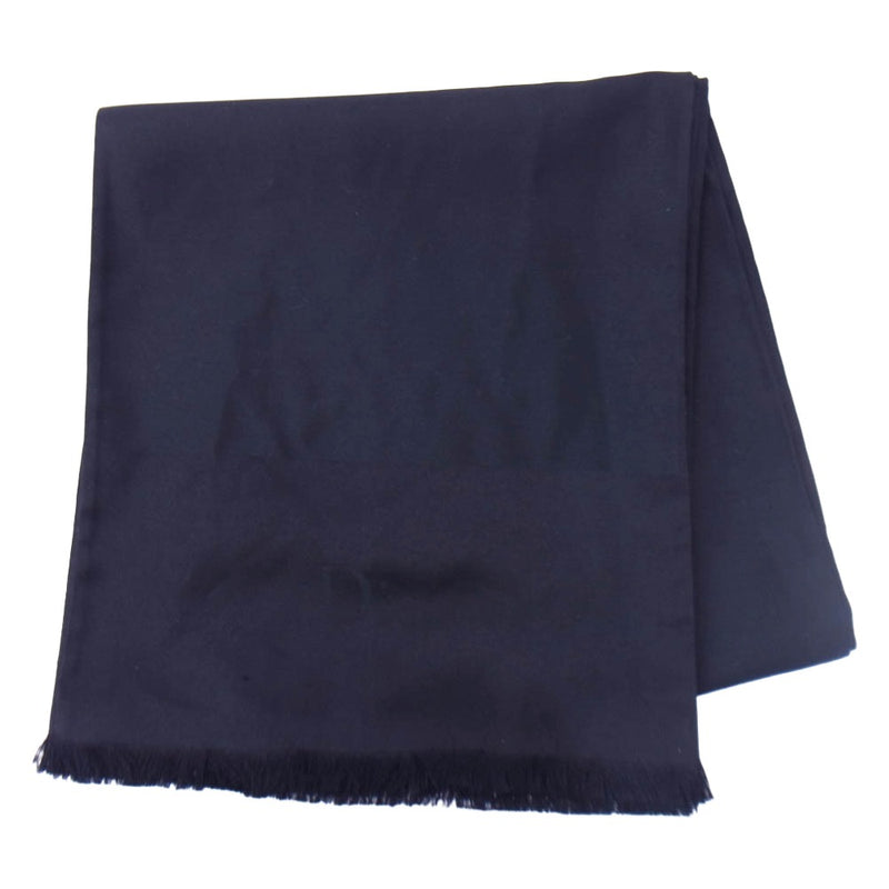 Dior ディオール シルク ロゴ フリンジ ストール ブラック系【中古】