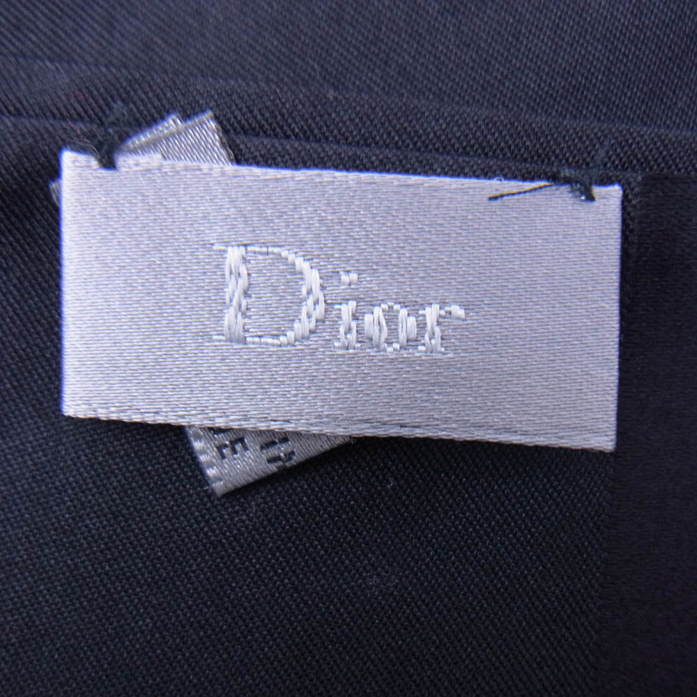 Dior ディオール シルク ロゴ フリンジ ストール ブラック系【中古】