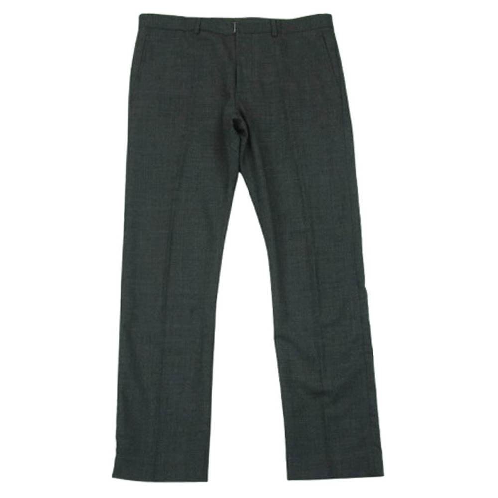 Dior ディオール 333C188Z2254 シングル ウール スラックス パンツ イタリア製 グレー系 48【中古】