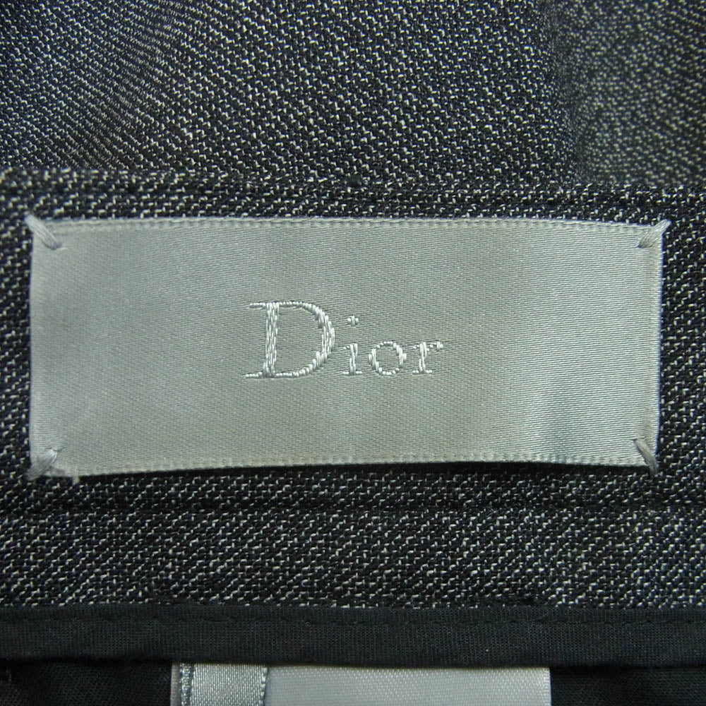 Dior ディオール 333C188Z2254 シングル ウール スラックス パンツ イタリア製 グレー系 48【中古】