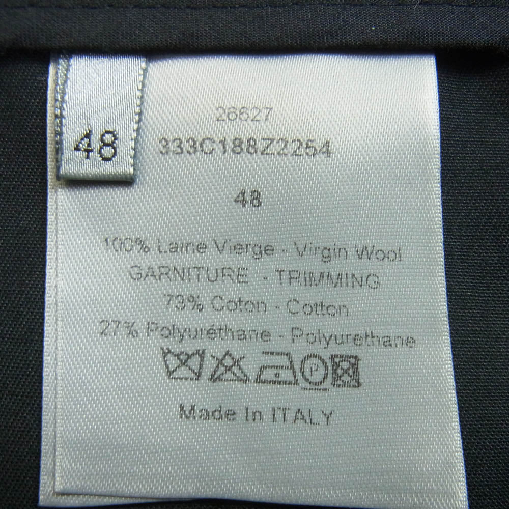 Dior ディオール 333C188Z2254 シングル ウール スラックス パンツ イタリア製 グレー系 48【中古】