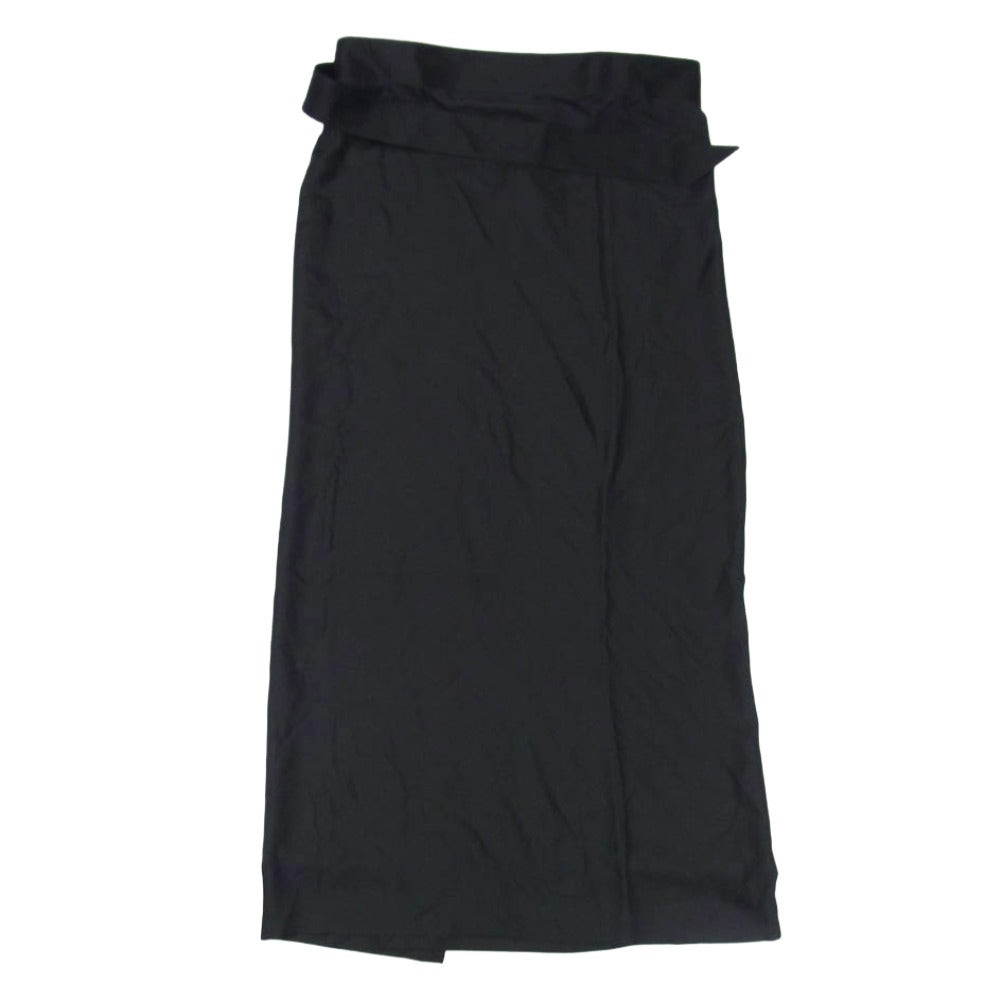 DIOR HOMME ディオールオム 7E3190020104 エディ期 シルク ラップ スカート ブラック系 46【中古】