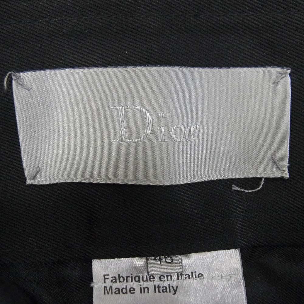 DIOR HOMME ディオールオム 7E3190020104 エディ期 シルク ラップ スカート ブラック系 46【中古】