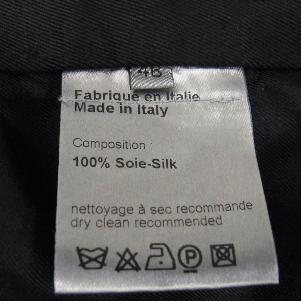 DIOR HOMME ディオールオム 7E3190020104 エディ期 シルク ラップ スカート ブラック系 46【中古】