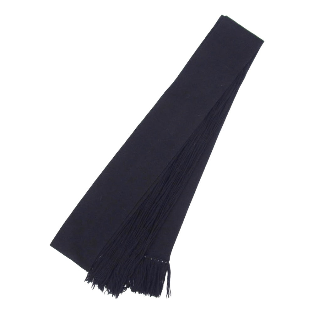 DIOR HOMME ディオールオム 04AW 4HH4091501 エディ期 フリンジ ウール ロング マフラー ストール ブラック系【中古】