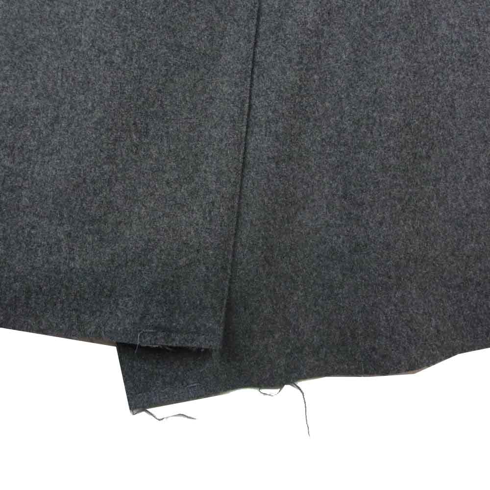 NUMBER(N)INE ナンバーナイン 裏地ジオバーニ柄 ウール ロング プリーツ ラップ 巻きスカート グレー系【中古】