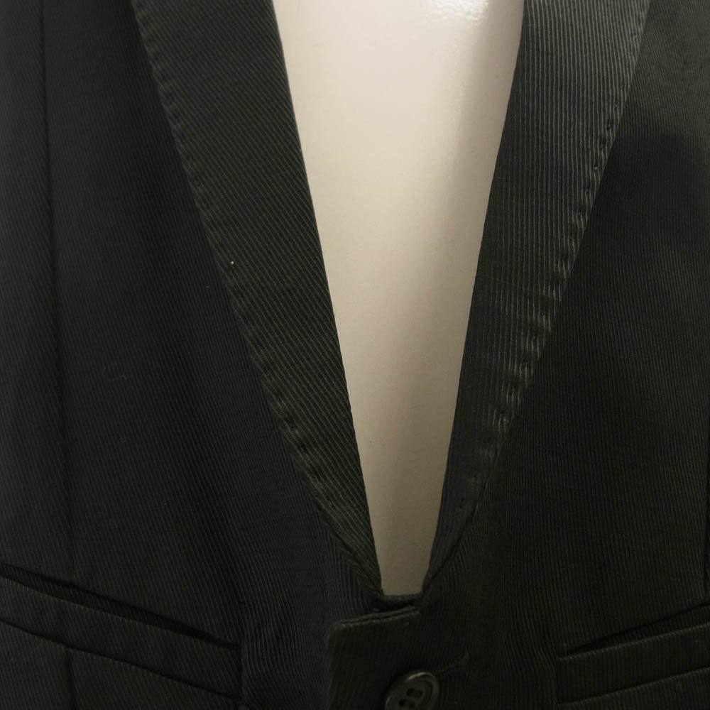 DIOR HOMME ディオールオム 6EH1061821 エディ期 ピークドラペル ジレ ベスト ブラック系 46【中古】