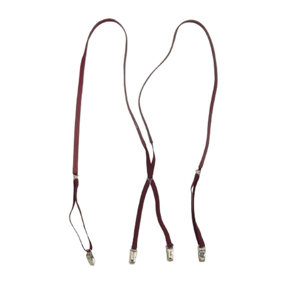 DIOR HOMME ディオールオム 06SS 175-BM-1025 エディ期 レザー ナロー サスペンダー レッド系【中古】