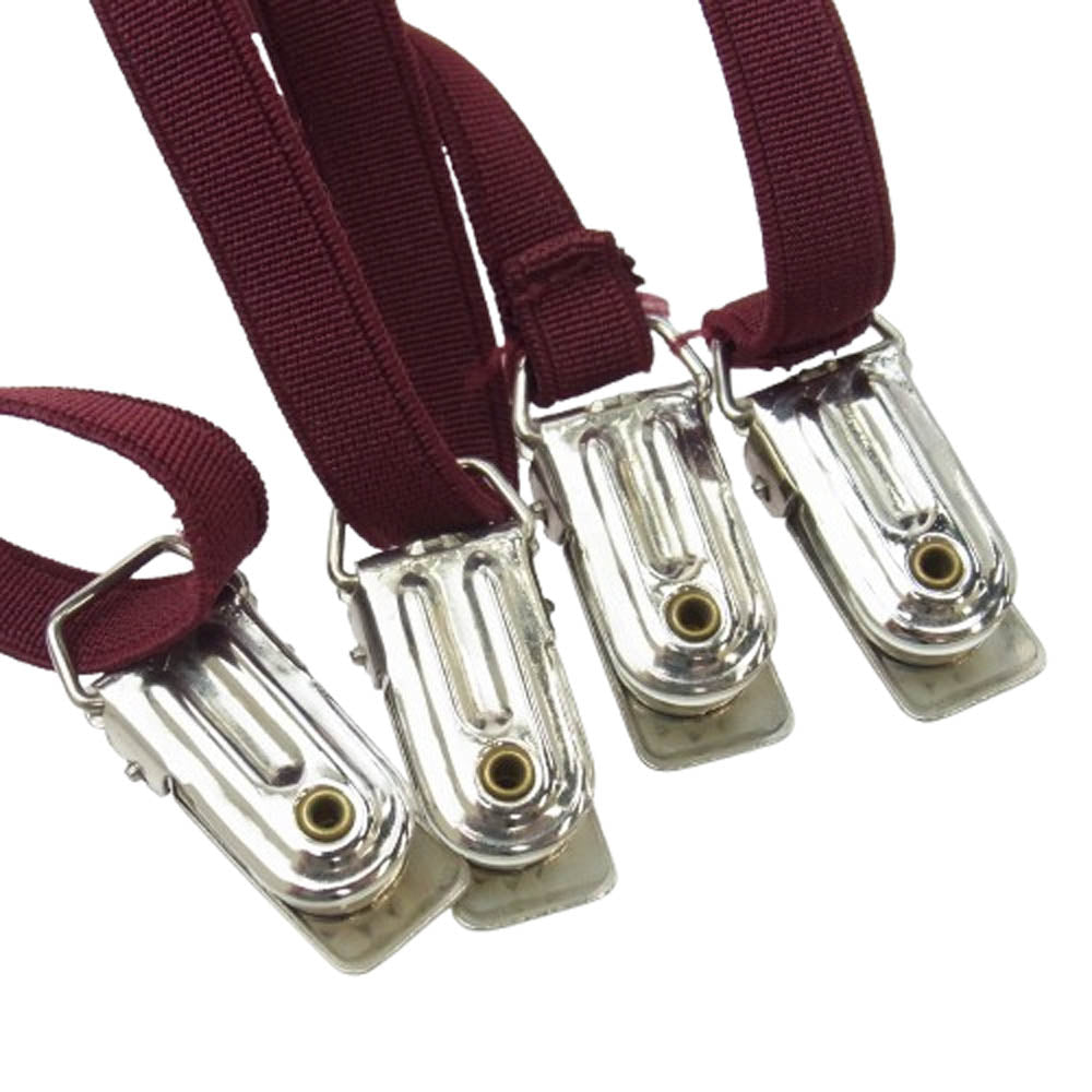 DIOR HOMME ディオールオム 06SS 175-BM-1025 エディ期 レザー ナロー サスペンダー レッド系【中古】