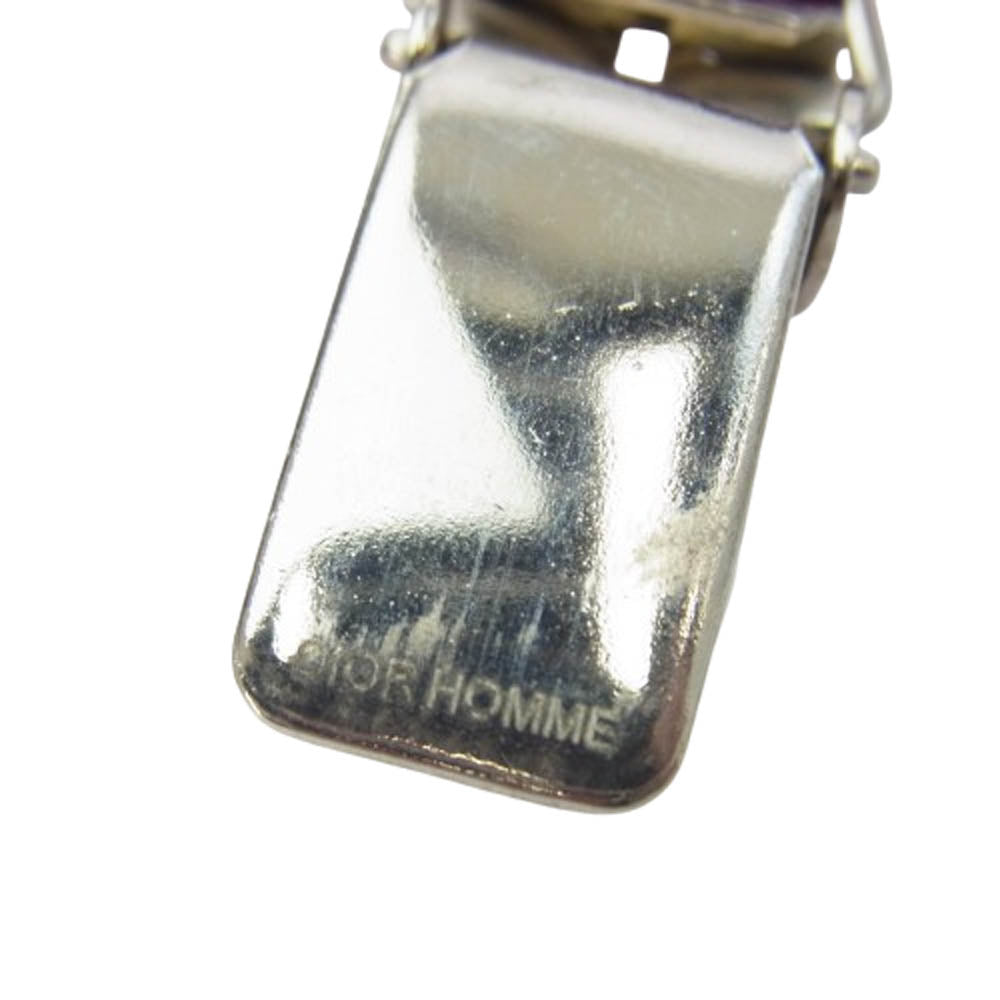 DIOR HOMME ディオールオム 06SS 175-BM-1025 エディ期 レザー ナロー サスペンダー レッド系【中古】