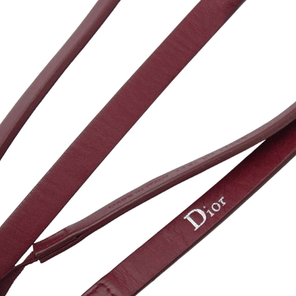 DIOR HOMME ディオールオム 06SS 175-BM-1025 エディ期 レザー ナロー サスペンダー レッド系【中古】
