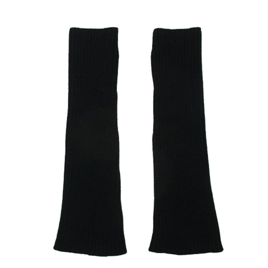 DIOR HOMME ディオールオム 04AW 4HH4092311 エディ期 レザートリム サムホール ニット アームウォーマー ブラック系【中古】