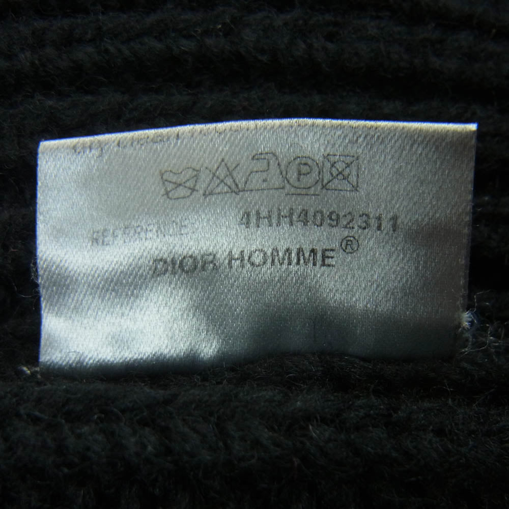 DIOR HOMME ディオールオム 04AW 4HH4092311 エディ期 レザートリム サムホール ニット アームウォーマー ブラック系【中古】