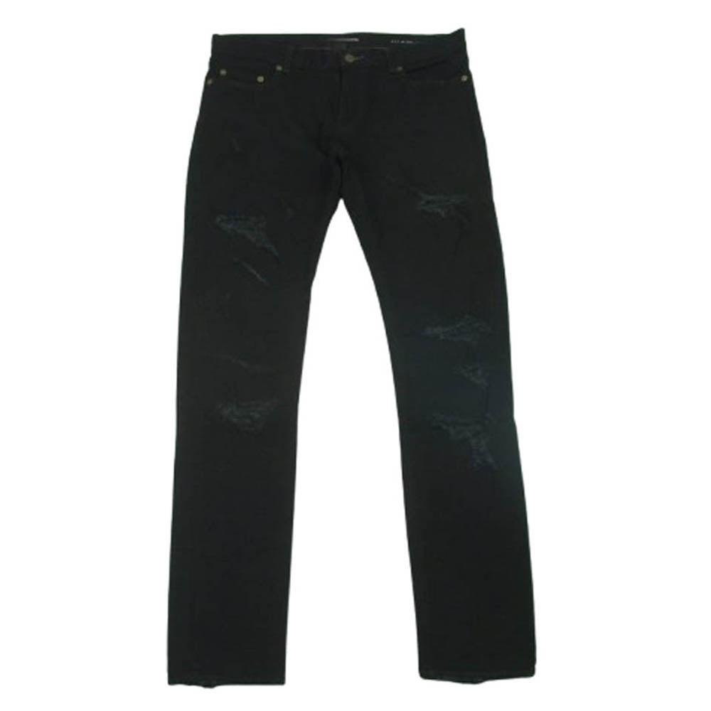 SAINT LAURENT サンローラン 16AW 391659 Y851I エディ期 Destroyed Skinny Jeans デストロイ ダメージ スキニー デニム パンツ ブラック系 32【中古】