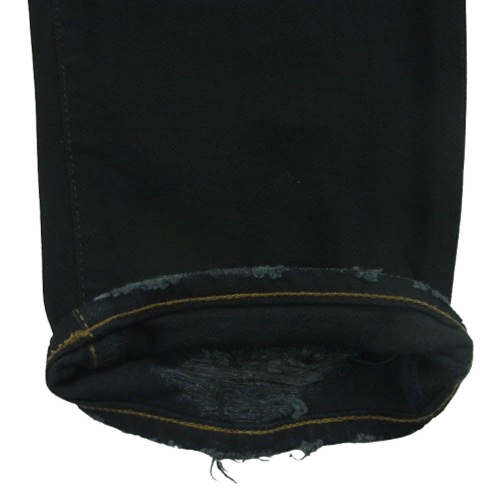 SAINT LAURENT サンローラン 16AW 391659 Y851I エディ期 Destroyed Skinny Jeans デストロイ ダメージ スキニー デニム パンツ ブラック系 32【中古】