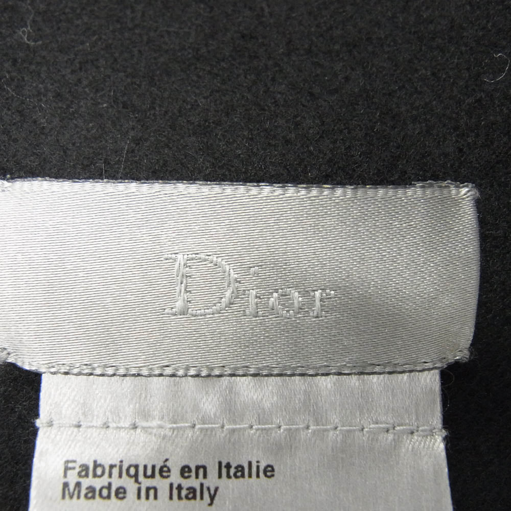 DIOR HOMME ディオールオム 6HH1095005 エディ期 ウール カシミヤ混 マントストール コート ブラック系 グレー系【中古】