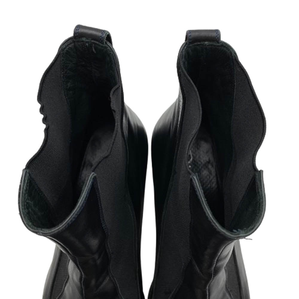 DIOR HOMME ディオールオム エディ期 サイドゴア レザー ヒール ブーツ ブラック系 44【中古】