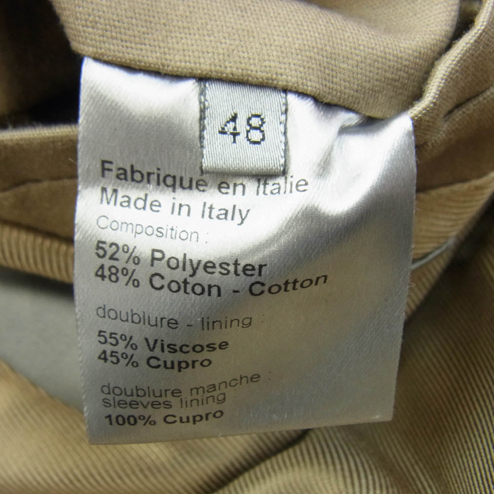 DIOR HOMME ディオールオム 07AW 7H3130500347 エディ期 ポリコットンツイル トレンチ コート ブラウン系 48【中古】