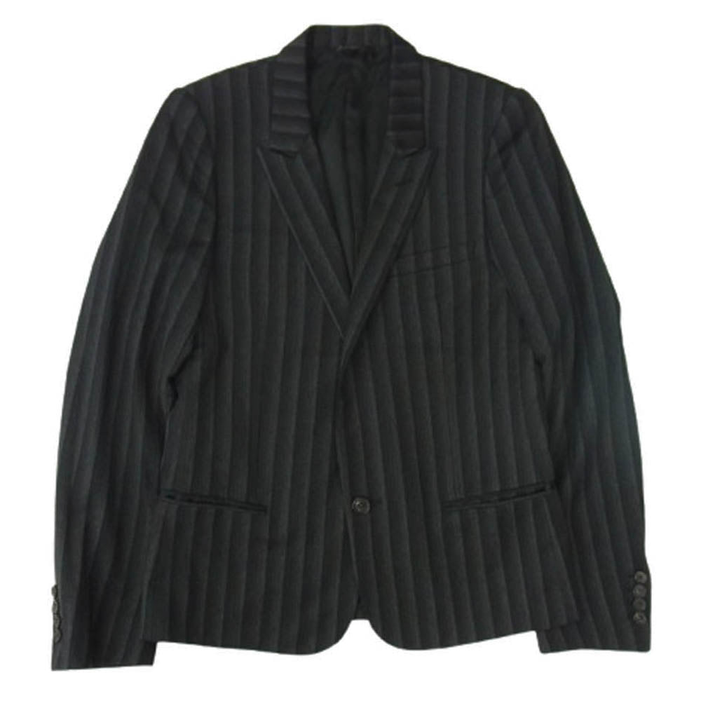 DIOR HOMME ディオールオム 04AW 4HH1021813 エディ期 グラデーション ストライプ 1B テーラード ジャケット ダークグレー系 48【中古】