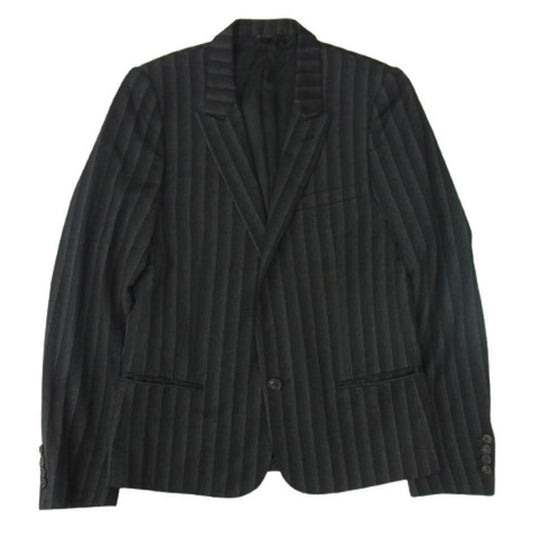 DIOR HOMME ディオールオム 04AW 4HH1021813 エディ期 グラデーション ストライプ 1B テーラード ジャケット ダークグレー系 48【中古】