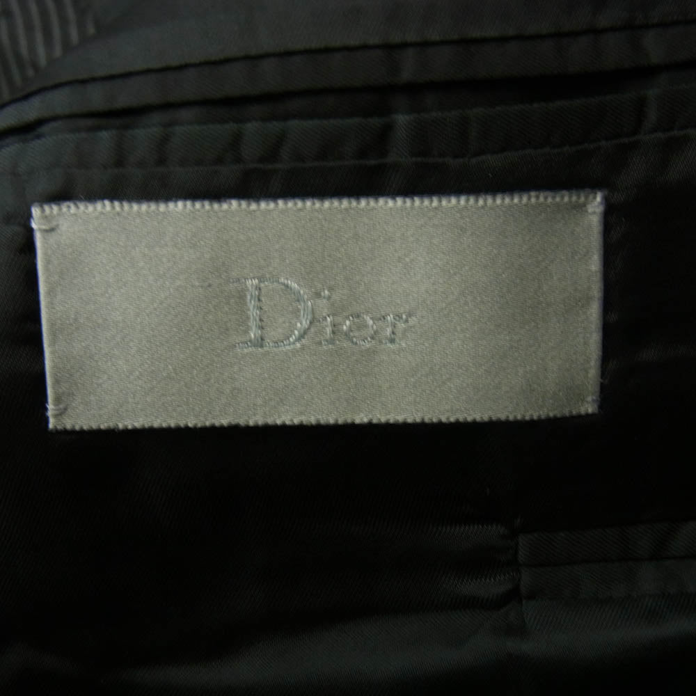 DIOR HOMME ディオールオム 04AW 4HH1021813 エディ期 グラデーション ストライプ 1B テーラード ジャケット ダークグレー系 48【中古】