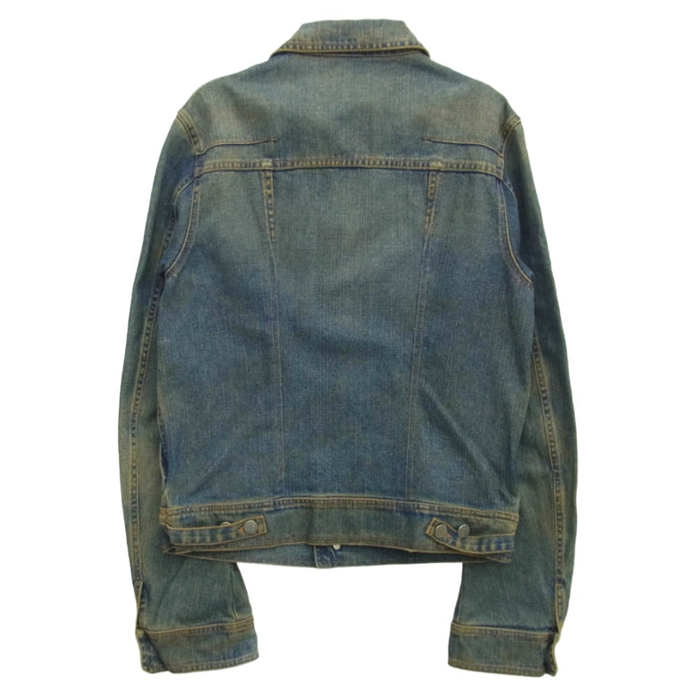 DIOR HOMME ディオールオム 04AW 4HH1049105 エディ期 汚れ加工 デニム ジャケット インディゴブルー系 48【中古】