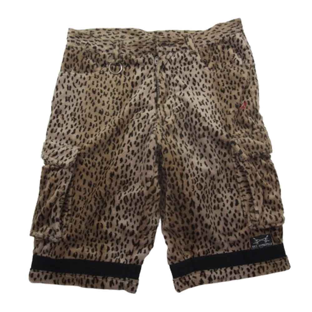 HEX ANTISTYLE ヘックスアンチスタイル ヒョウ柄 レオパード ハーフ パンツ ブラウン系 M【中古】