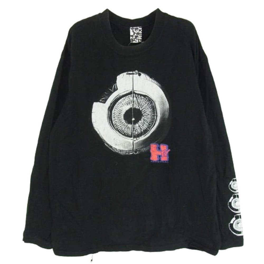 HEX ANTISTYLE ヘックスアンチスタイル フロント プリント 長袖 Tシャツ ブラック系 L【中古】