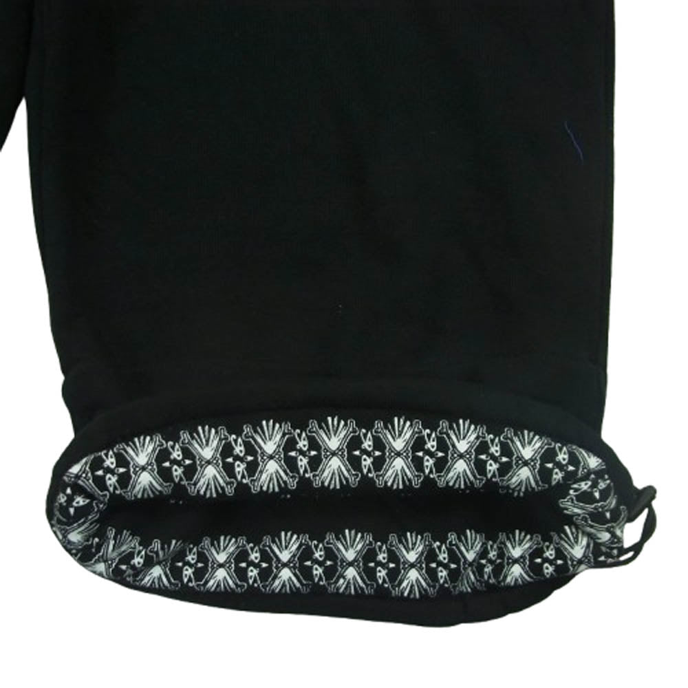 HEX ANTISTYLE ヘックスアンチスタイル 刺繍 スタッズ スウェット 七分丈 ハーフ パンツ ブラック系 M【中古】
