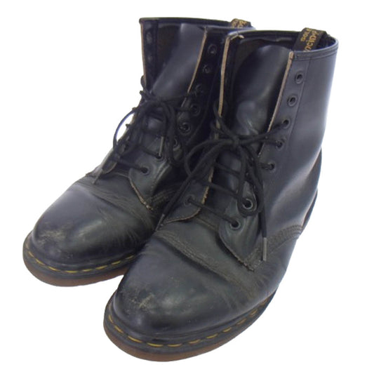 Dr.Martens ドクターマーチン イングランド製 8ホール レザー ブーツ ブラック系【中古】