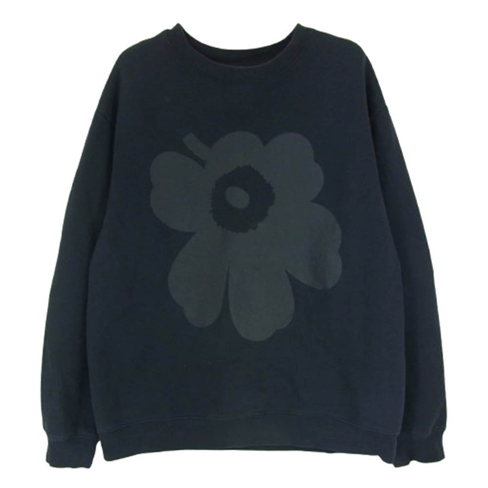 marimekko マリメッコ Loisto Unikko Placement フロントフラワープリント スウェット ブラック系 表記無し【中古】