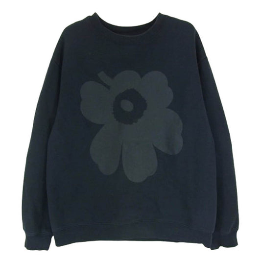marimekko マリメッコ Loisto Unikko Placement フロントフラワープリント スウェット ブラック系 表記無し【中古】