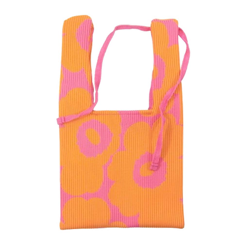marimekko マリメッコ Knitted Mini Tote Merirosvo メリロスヴォ ミニトートバッグ オレンジ系【中古】