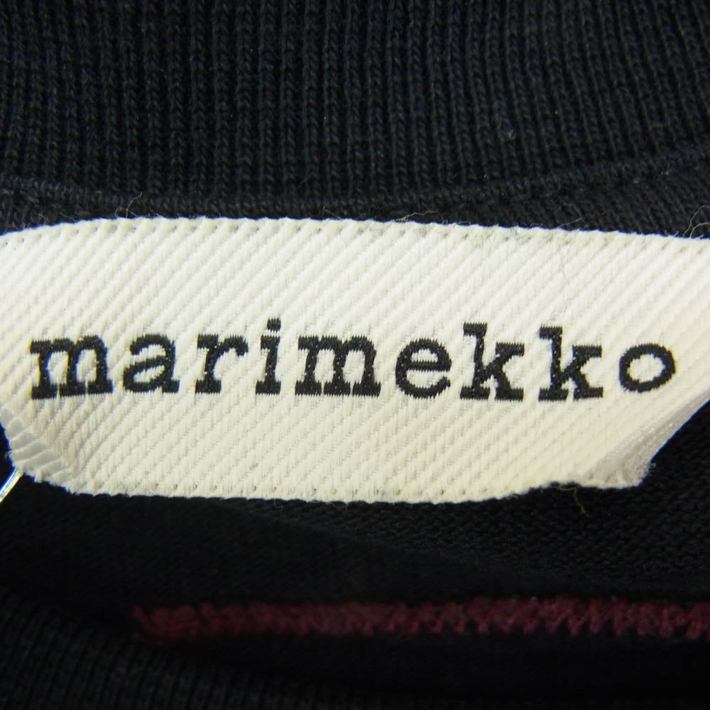 marimekko マリメッコ Unikko 60Th Anniversary ウニッコ 60周年記念 フラワープリント 長袖カットソー ブラック系 S【中古】